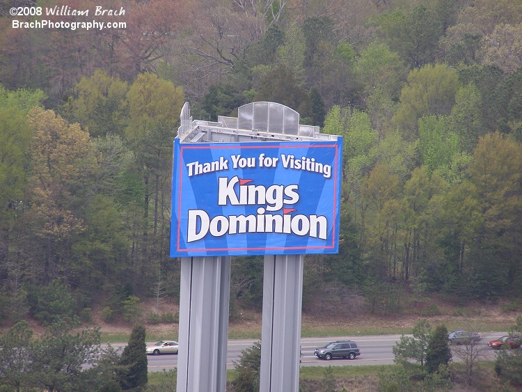 The sign and I-95 South.