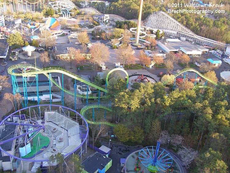 Kings Dominion 2011 from the Eiffel Tower.