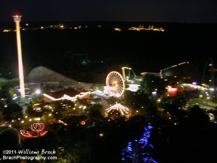 Kings Dominion at Night.  This is a very beautiful place once the sun goes down.