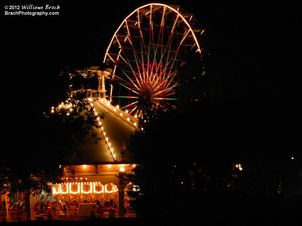 I just love this photo - the Carousel and Americana lit up at night.