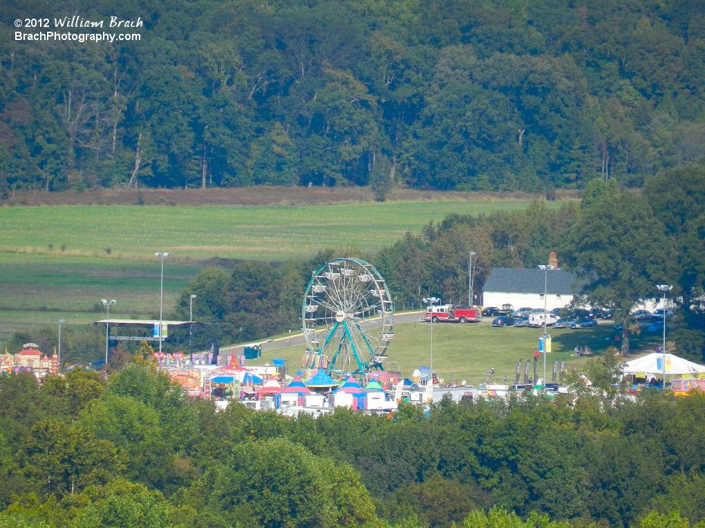 The Virginia State Fair is visible from the Eiffel Tower.