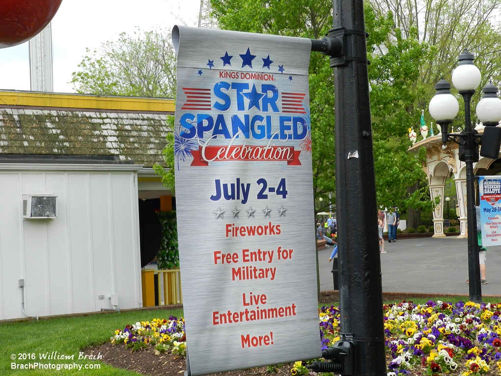 Star Spangled Celebration July 2-4 with fireworks, live shows, free entry for our Military.