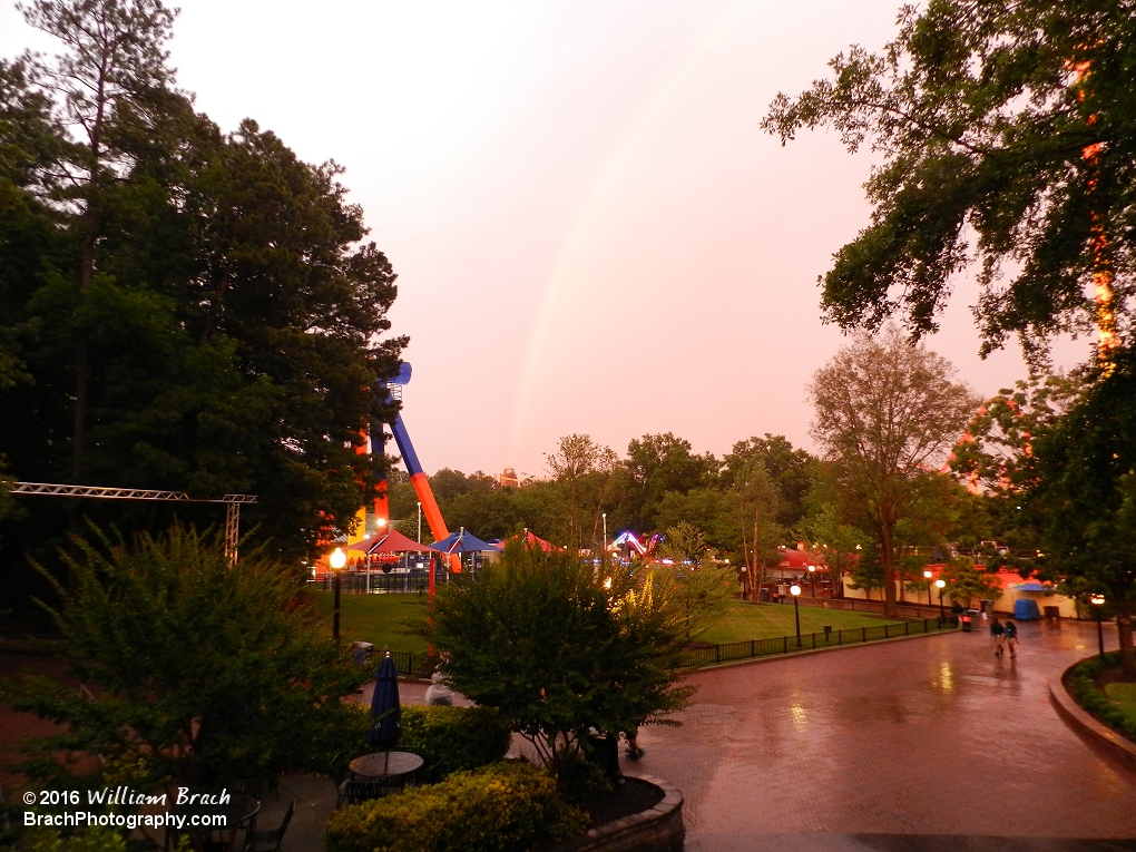 Rainy days in the park are fun - especially when rainbows form!