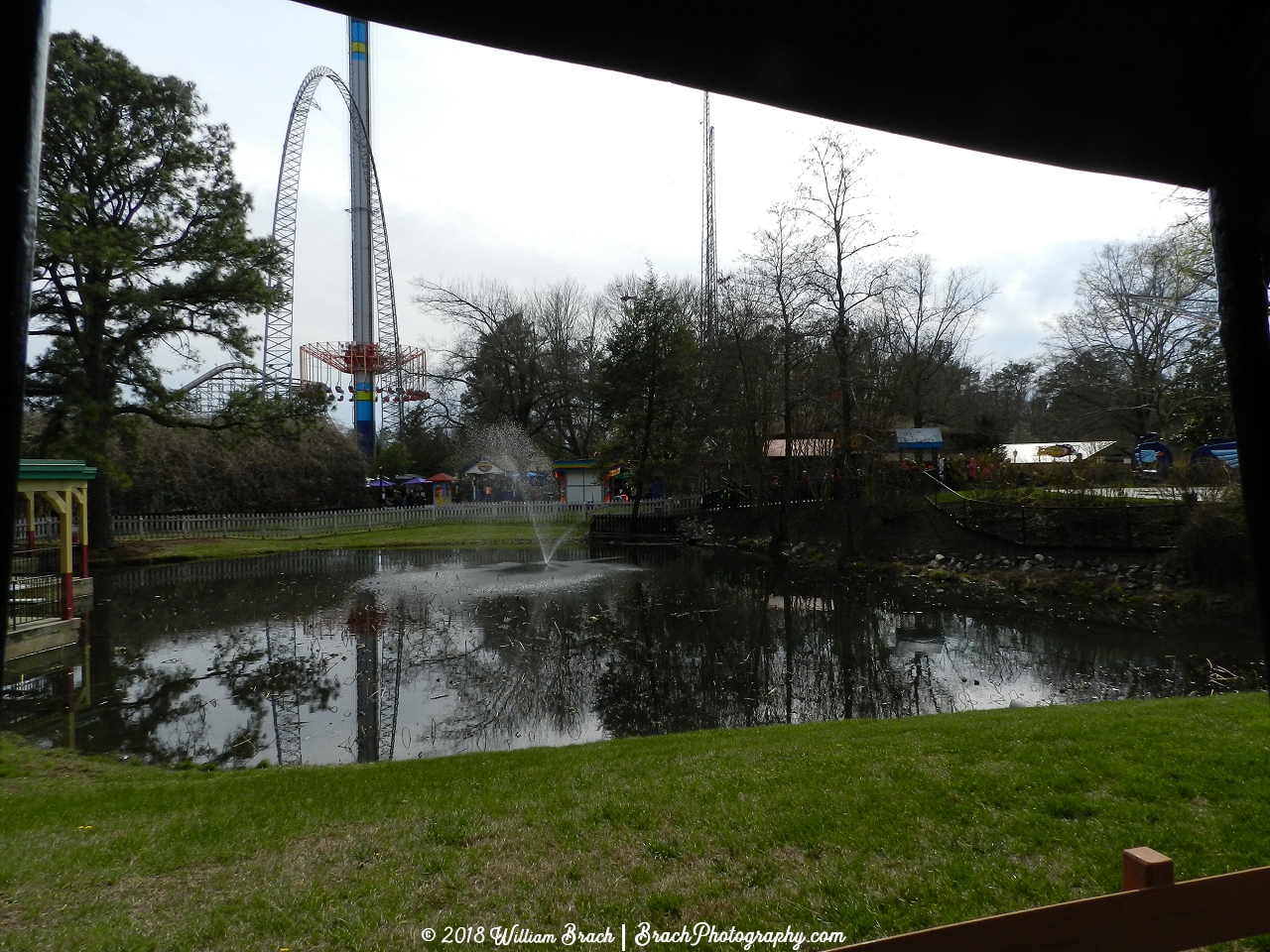 Views of Kings Dominion from the Blue Ridge Tollway queue line.