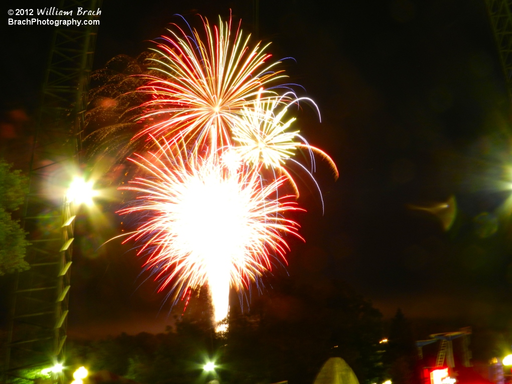 Firework show at Kings Dominion.