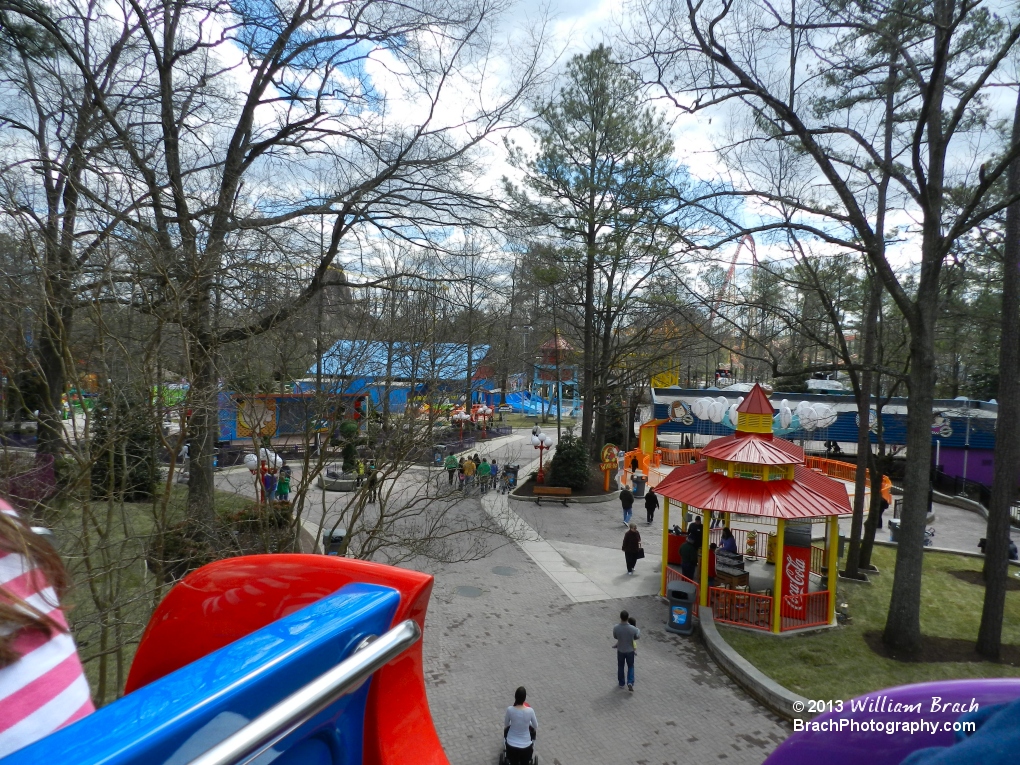 Getting our first glimpse of the ALL NEW Planet Snoopy at the park.  Planet Snoopy replaced KidZville for the 2013 season.