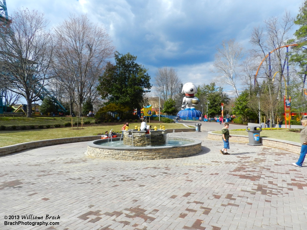 The Slime/Splash play structure used to be here.  Now it's all open space.