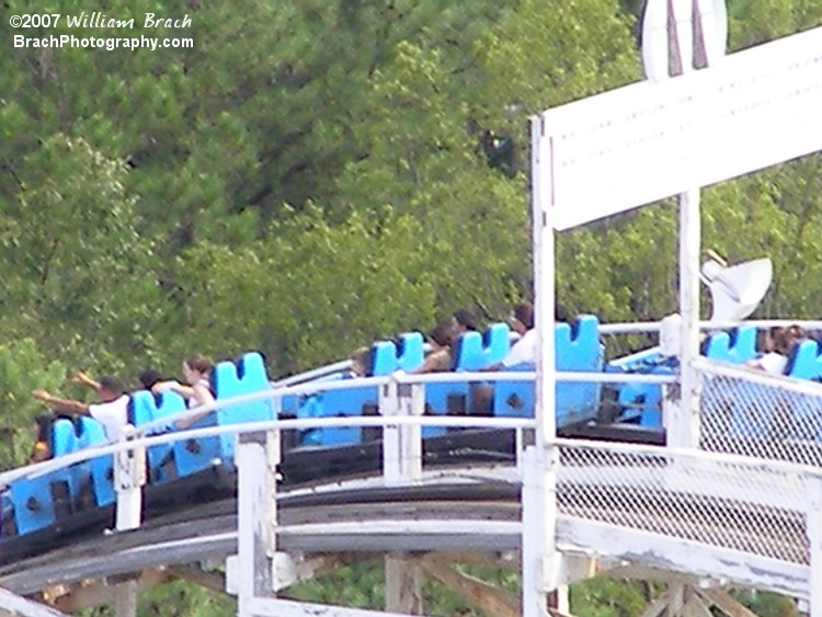 Forward side going down the first drop.