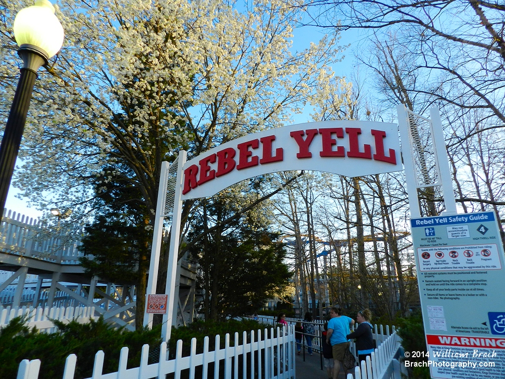 Entrance to Rebel Yell's queue.