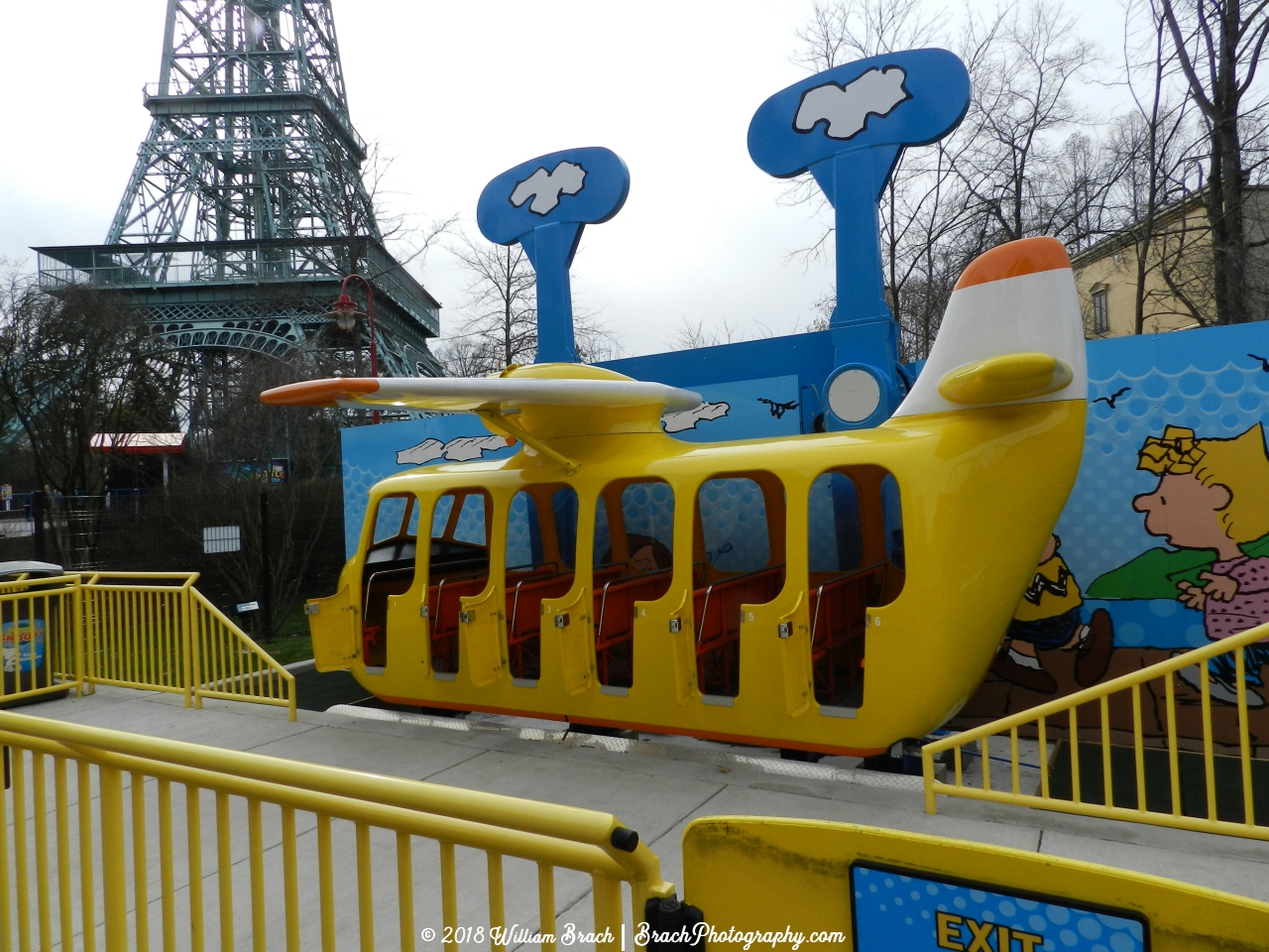 New for 2017 as part of a three ride expansion for Planet Snoopy is Sally's Sea Plane - a kiddie version of the Magic Carpet ride.