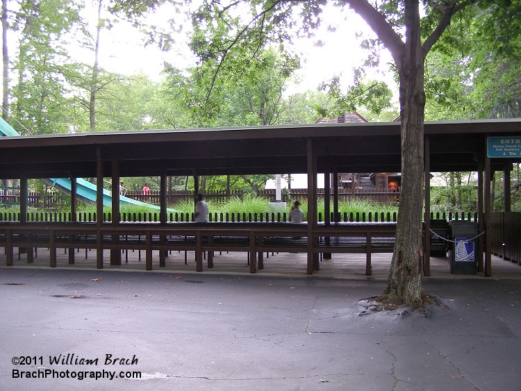 The queue shelter for Shenandoah Lumber Company.