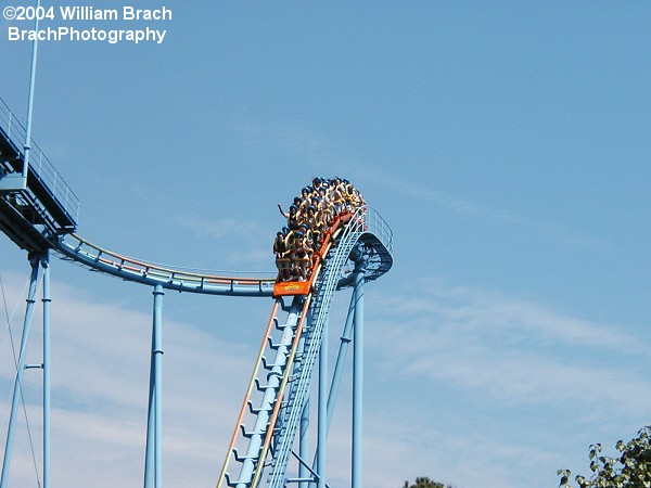 Shockwave train about to go down the drop.