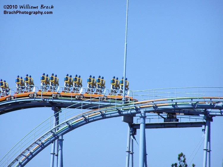 An empty Shockwave train making a test run.