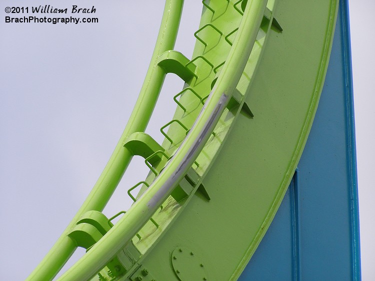 There were reports that the coaster was not primed prior to the repainting of the coaster, but here's proof that primer was indeed used to paint the ride.