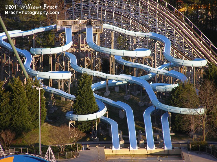 Twisty Tangle of water slides!