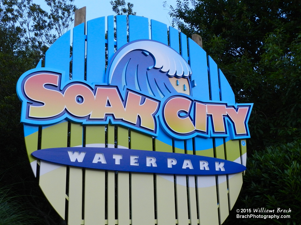 NEW for 2015 was the rebranding of Water Works into Soak City.  This is the entrance sign to Soak City.