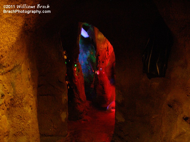 Lovely colored jewels inside the cave.