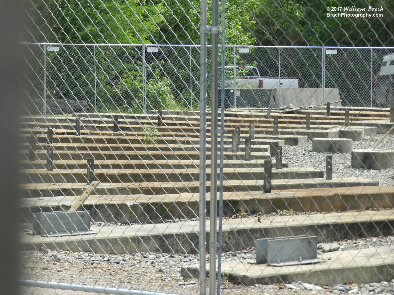 All the wood and track from Hurler is gone in the turn behind the station.