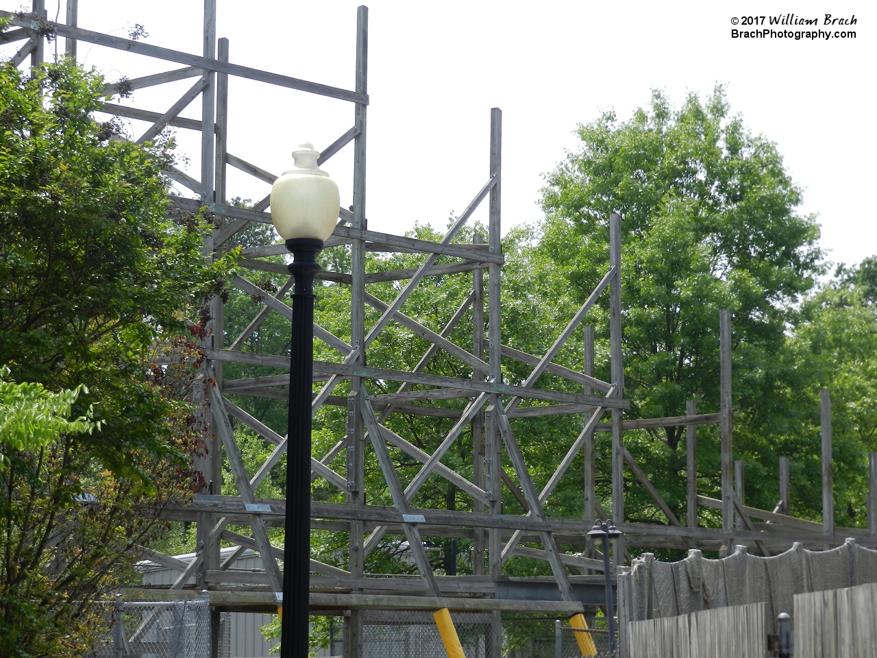 Headed towards Blood on the Bayou Haunted House, you can see that there is no track on this portion of Hurler.