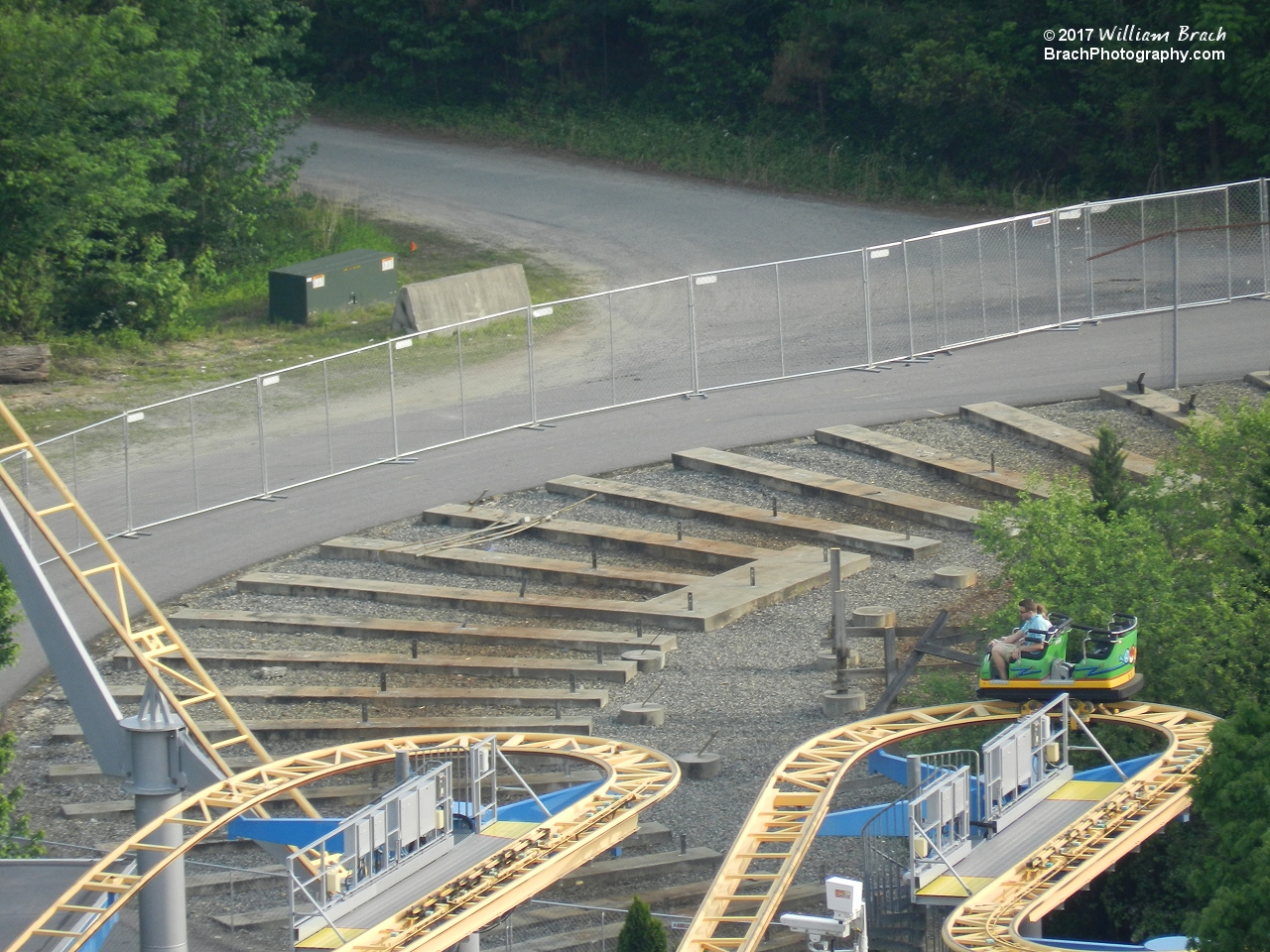 No more track or wood on the big turn behind the station.