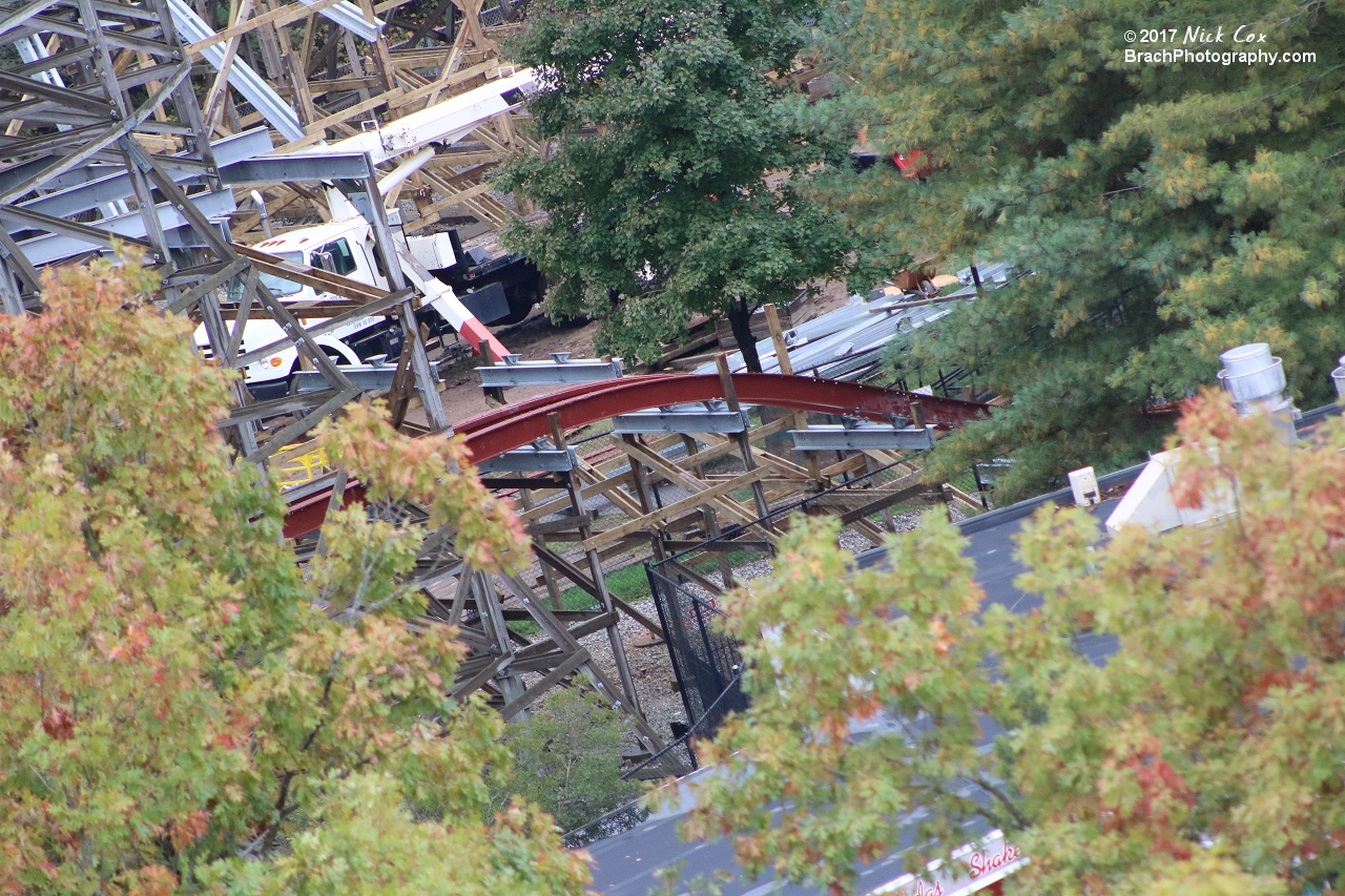 The jump into the brake run.