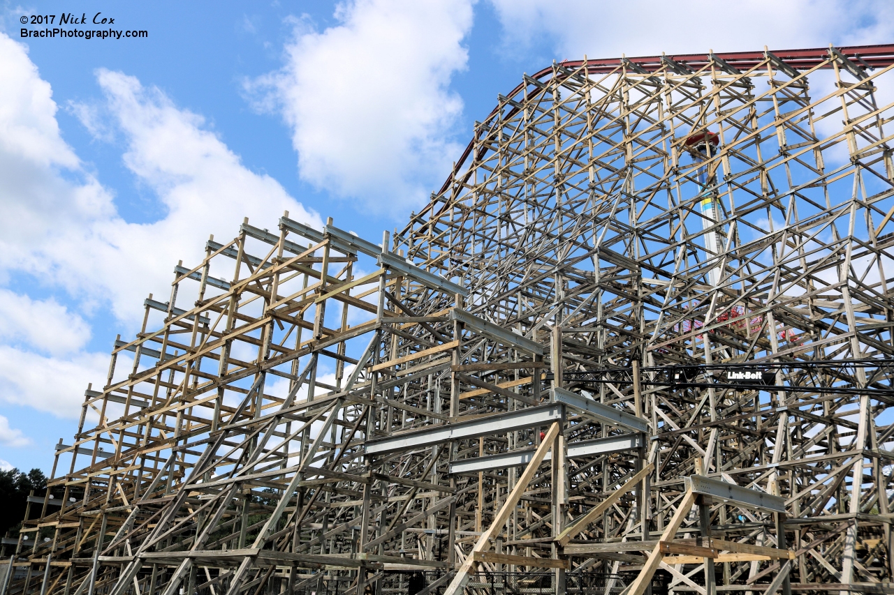 The lift and the first airtime hill.