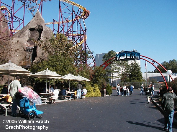 Running through the course next to Flight of Fear.