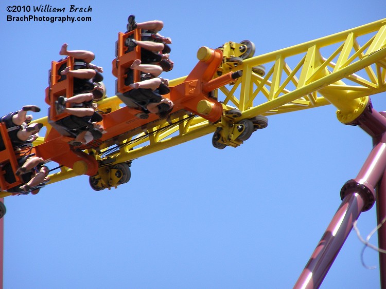 Train entering one of the four inversions.