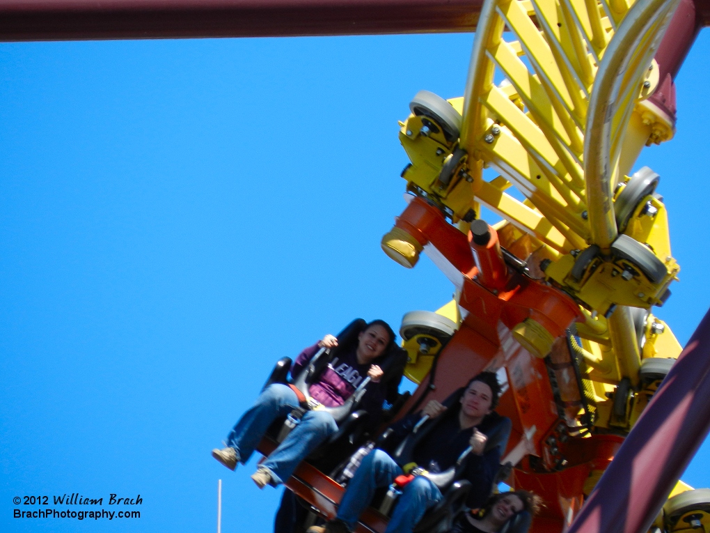 Riders enjoying their spin on Volcano.