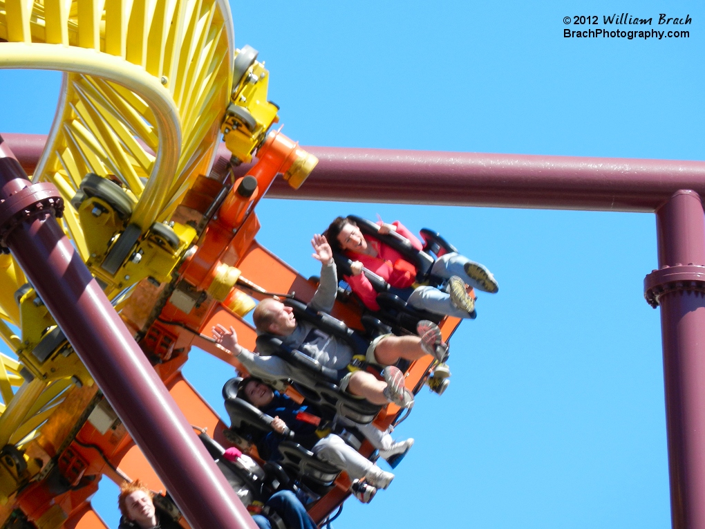 Riders enjoying Volcano on Opening Day 2012!