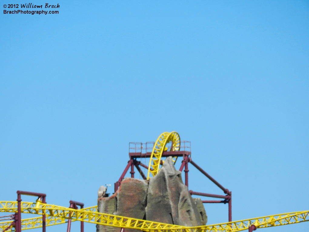 Top of Volcano's launch out of the mountain.