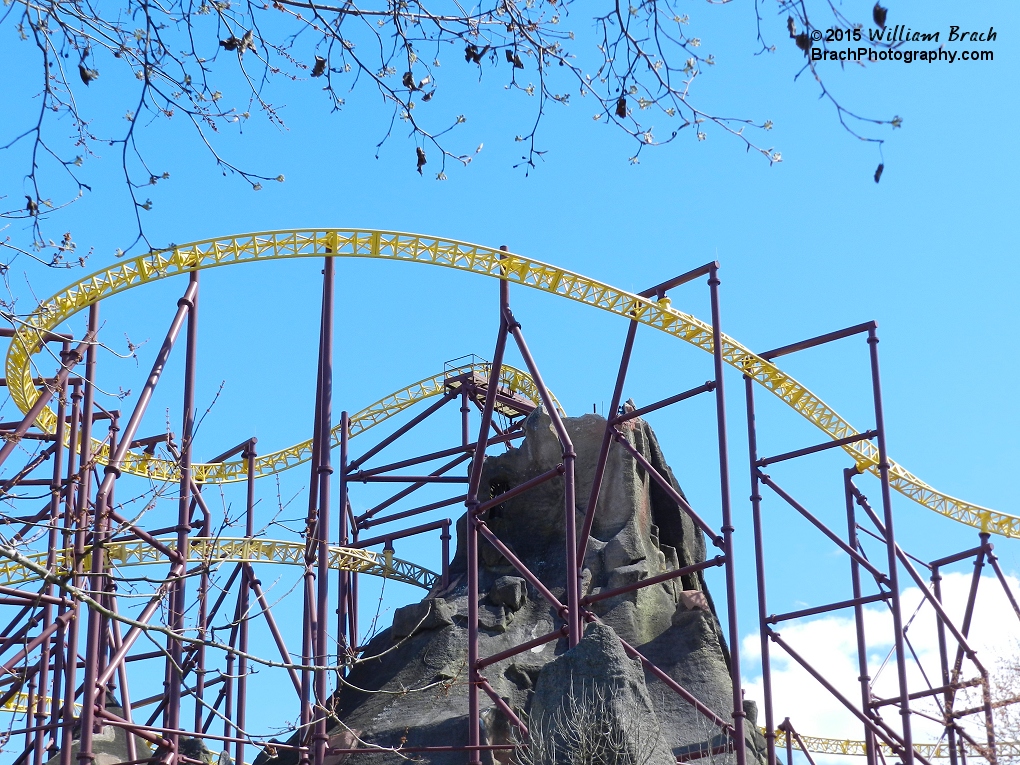 The Volcano mountain in all its glory on Opening Day 2015.