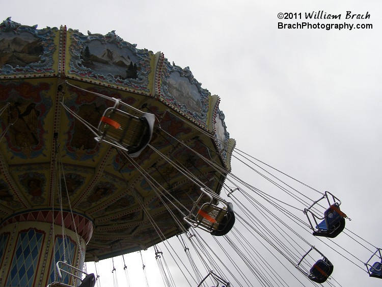 Wave Swinger opened in its current spot with the park in 1975.  This is an original ride that hasn't changed its location at all.