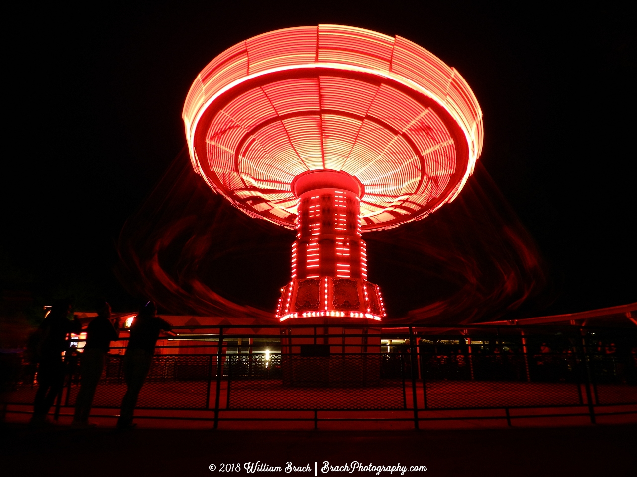 Wave Swinger in motion at night.