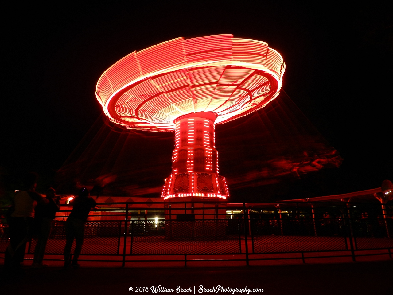 Wave Swinger in motion at night.