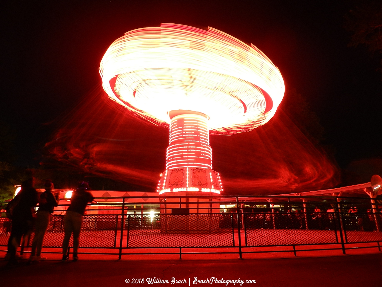 Wave Swinger in motion at night.