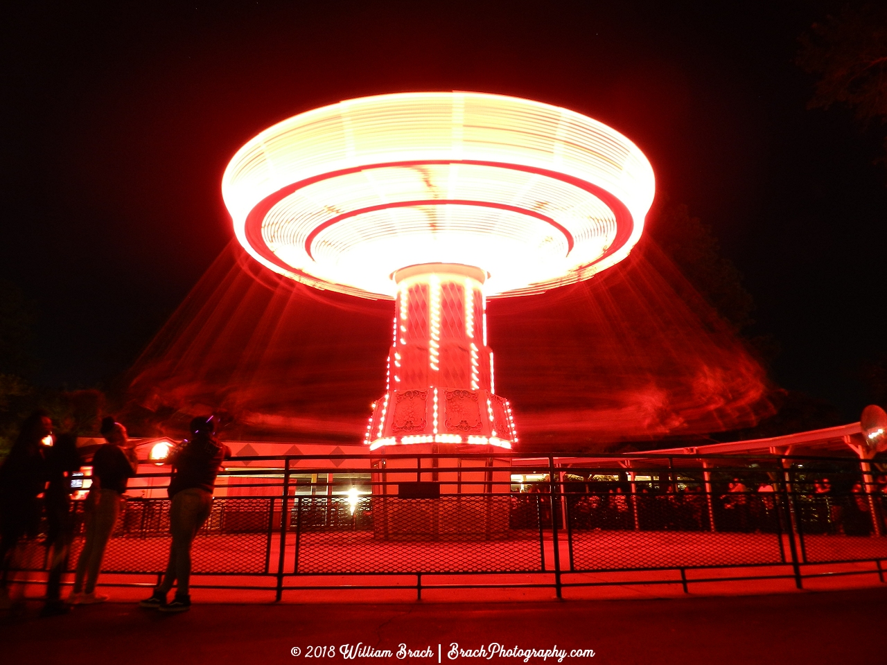 Wave Swinger in motion at night.