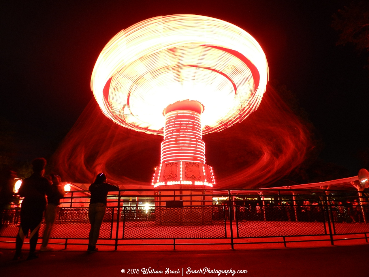 Wave Swinger in motion at night.