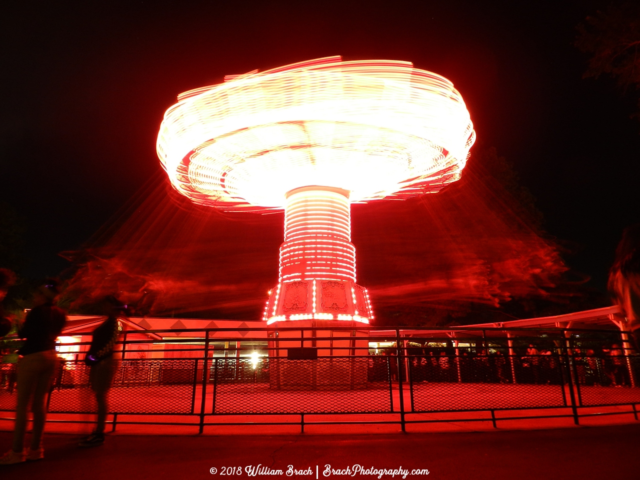 Wave Swinger in motion at night.