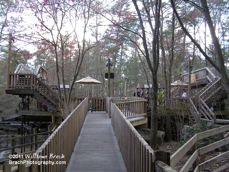 Overview of the White Water Canyon's exit path and station.