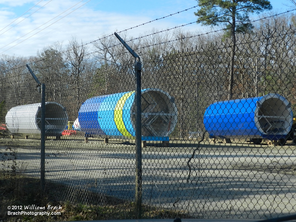 Parts of WindSeeker waiting to be installed!  Taken on January 1, 2012.