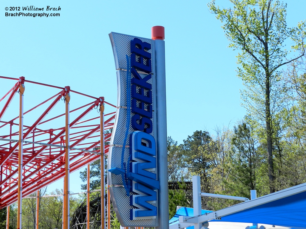 Entrance sign for WindSeeker.