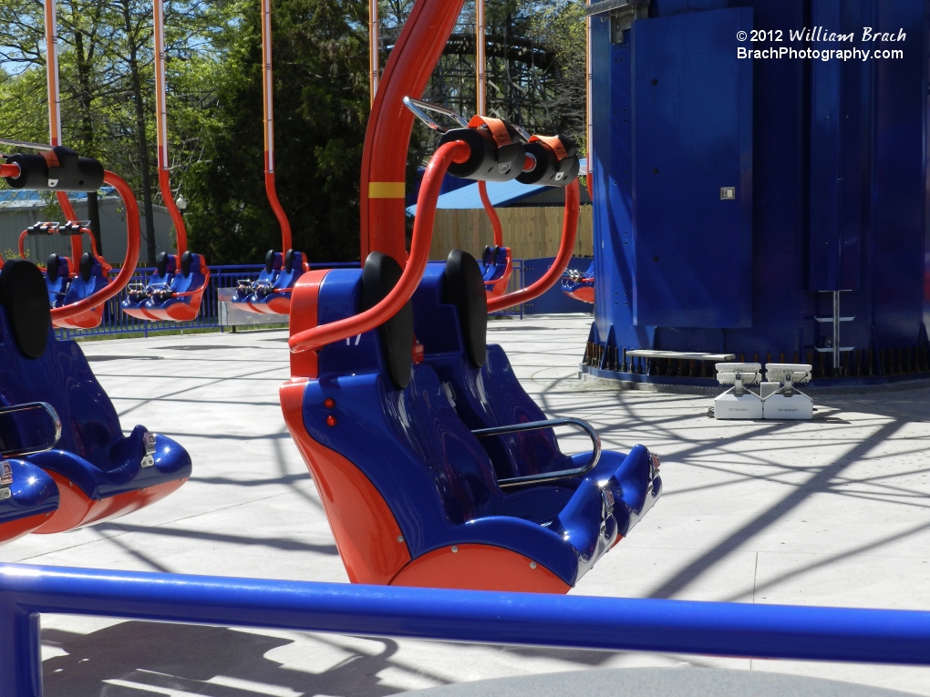 Detaield view of the WindSeeker seats.