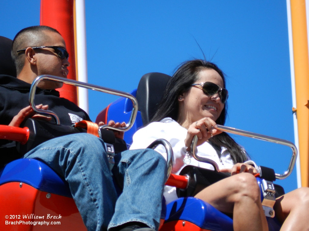 Two WindSeekers after their ride - Smiles all around!