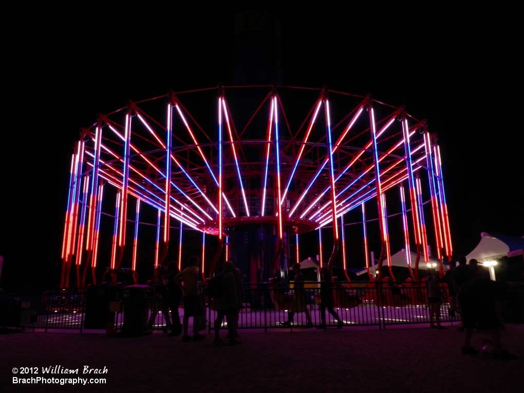 Another view of WindSeeker at night.