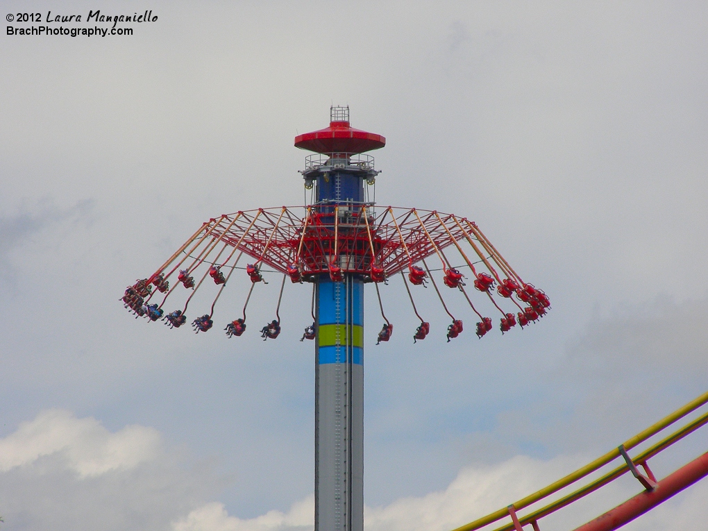 WindSeeker running up in the air.