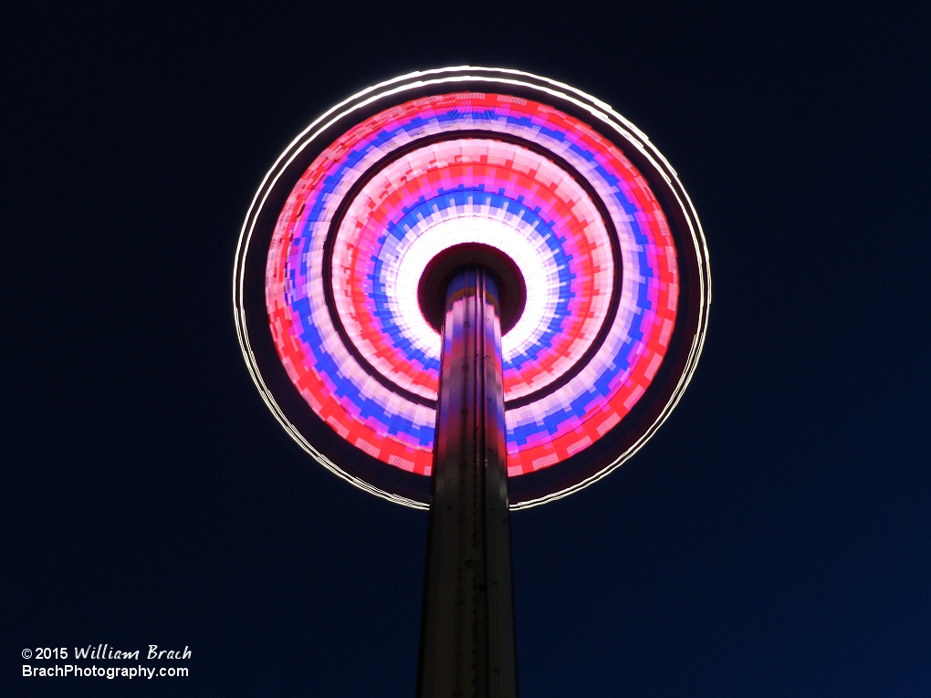 Still a beautiful ride to watch at night, despite the broken LED lights.