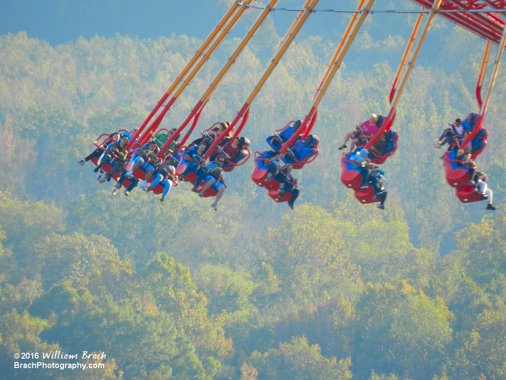 Riders seeking the wind on WindSeeker.