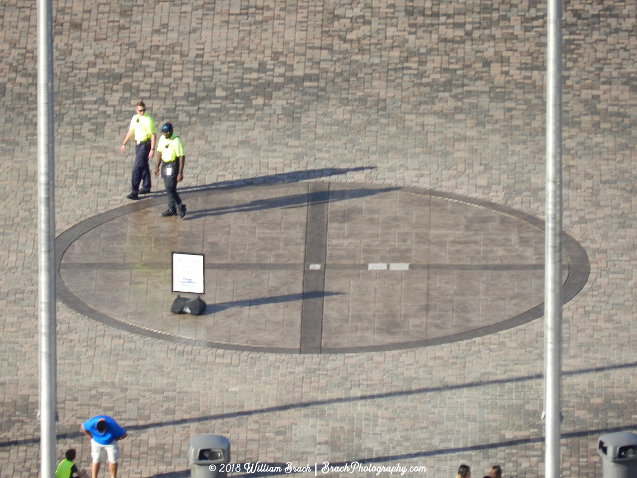 For WinterFest, the park needed to make some preparations during the season.  This circular stand is where a massive Christmas tree will stand.