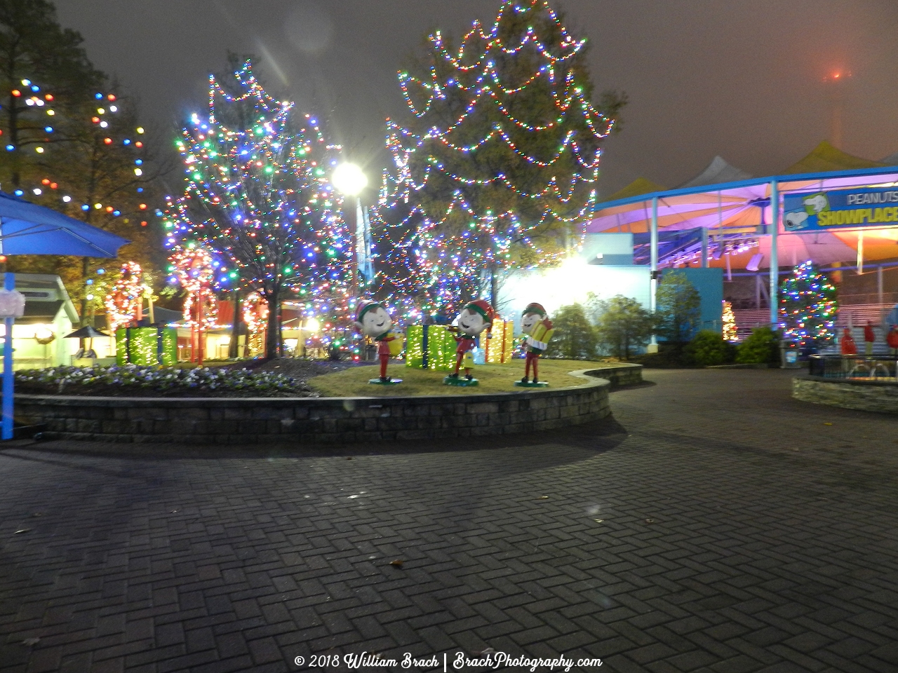 All those colorful lights in the Elf Village!